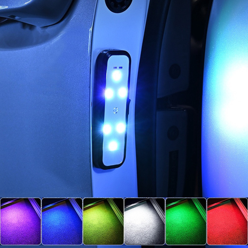 

1pc Mini Rechargeable Led Car Door , Usb Charging, Multiple Colors, Anti-collision, Auto Accessories, Motor Vehicle Led Lights, ≤36v, Lithium Polymer Battery