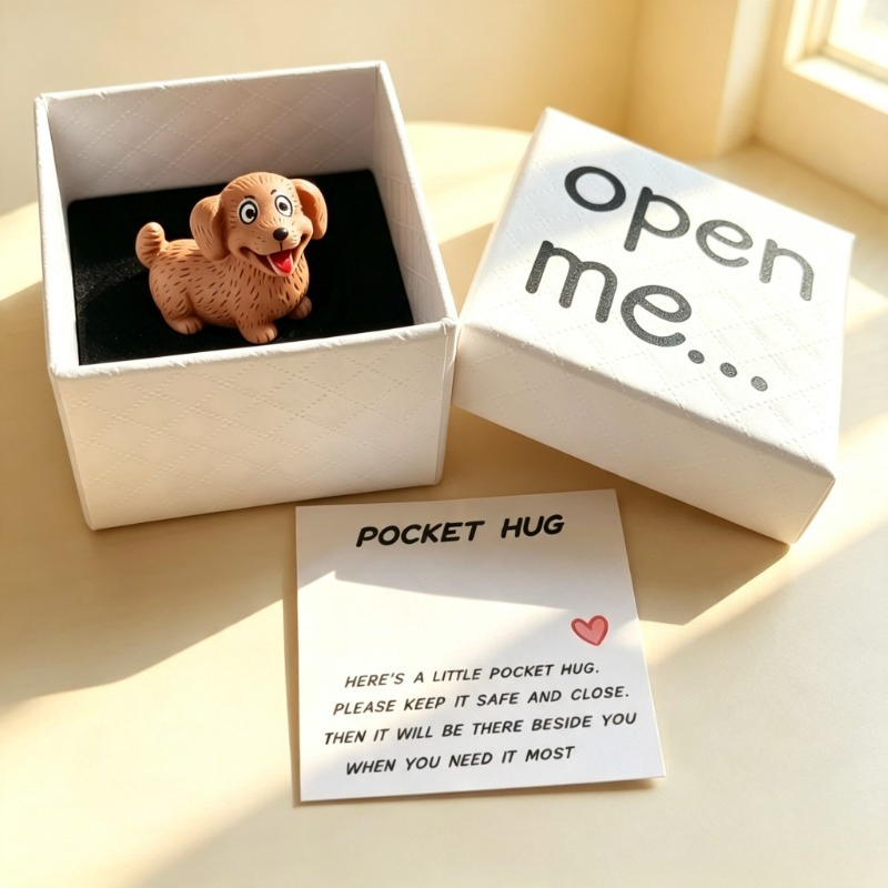 TEMU Charming Sausage Dog Box Gift, Surprise Box, Gift Packaging Box - With Mini Greeting Card, Gift For Boyfriend, Friend, Suitable For Valentine's