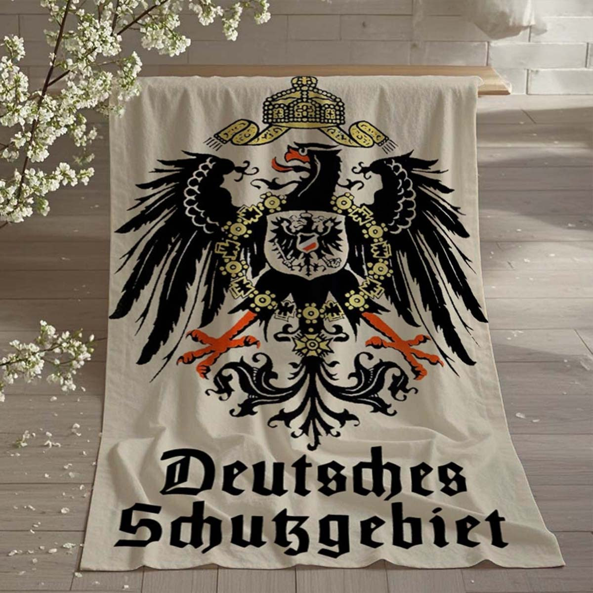 

Prussian Eagle Flannel Blanket, , , , Washable, For Sofa, Bed, , Napping, , Unique , All , 250-300gsm