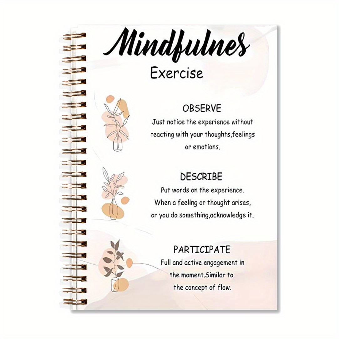 

Mindfulness Practice Journal - 5.5x8.3" Notebook With 50 Pages For Students, Observe & Exercises, Artistic Craft Diary, Office And School Supplies, Room Decor