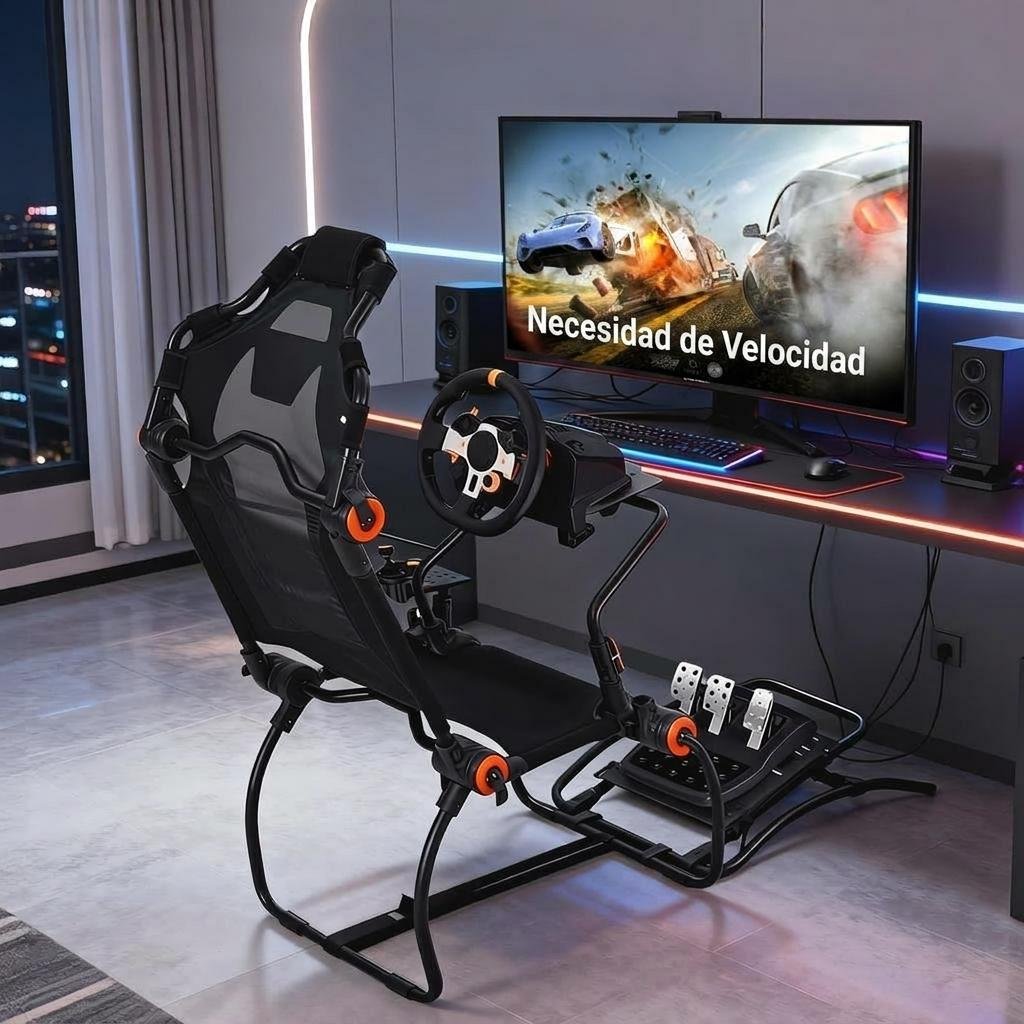 racing wheel stand foldable racing simulator cockpit for     g29 steering wheel stand and   pedal angle adjustable sim racing cockpit for   t248p       video game