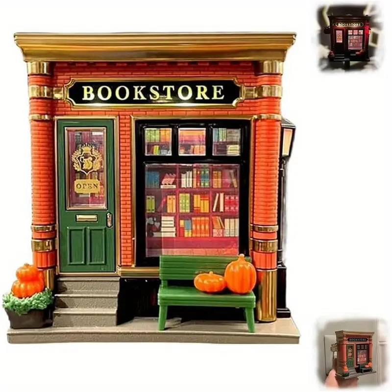 bookstore project night light - battery-free plug-in wall-mounted led bookstore design with glowing book display & cozy ambiance, decorative lighting for reading nook, book lover gift, safe low voltage (no batteries/electronics) Product details 2