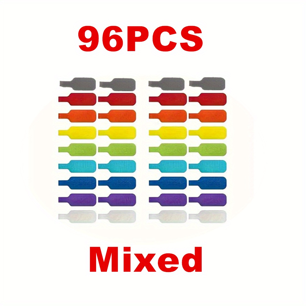 Image of 16/ 32/ 64/ 96pcs Colorful Self Adhesive Wire Labels Network Cable Labels Sticker For Electrical Cables Organize Cord Identification