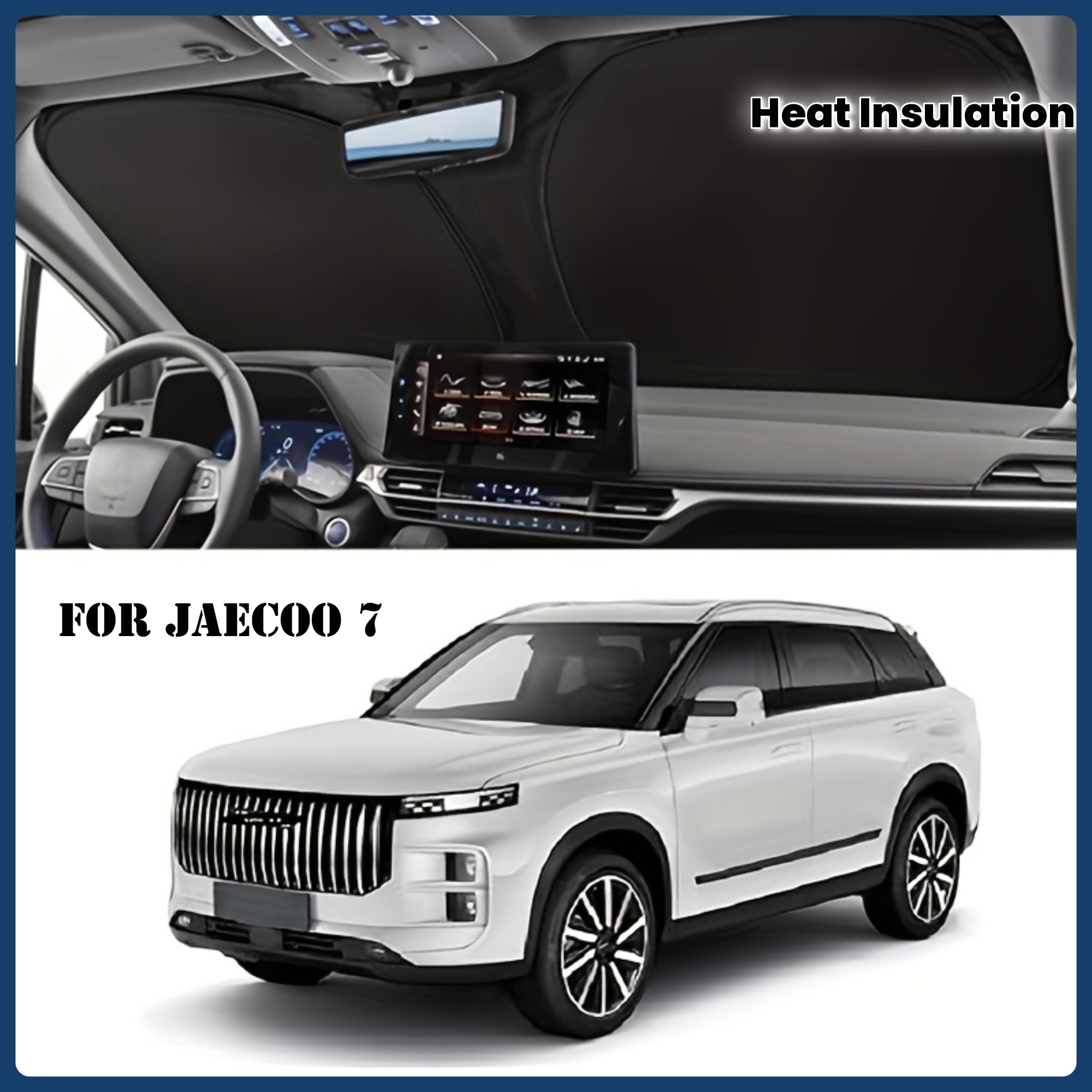 TEMU Car Front Windshield Sunshade For 7 2025 2024 2023 J7 Accessories Window Heat Insulation Sun Shades Protection Parts