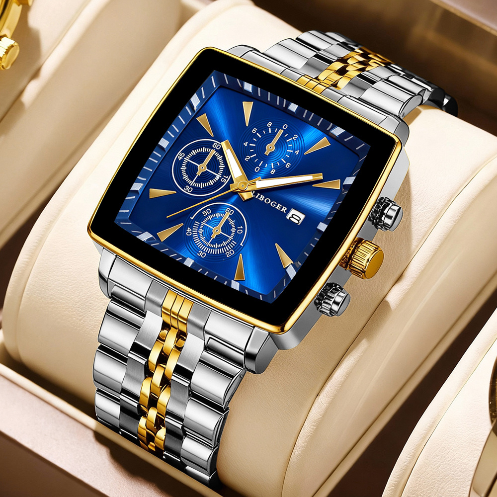 A New Vintage Multifunctional Fashionable Men's Quartz Watch with a Luxurious Stainless Steel Strap, Suitable for All Occasions. It Is the Perfect Gift for Friends and Family, and an Ideal Choice for Holidays Such as Father's Day, Valentine's Day