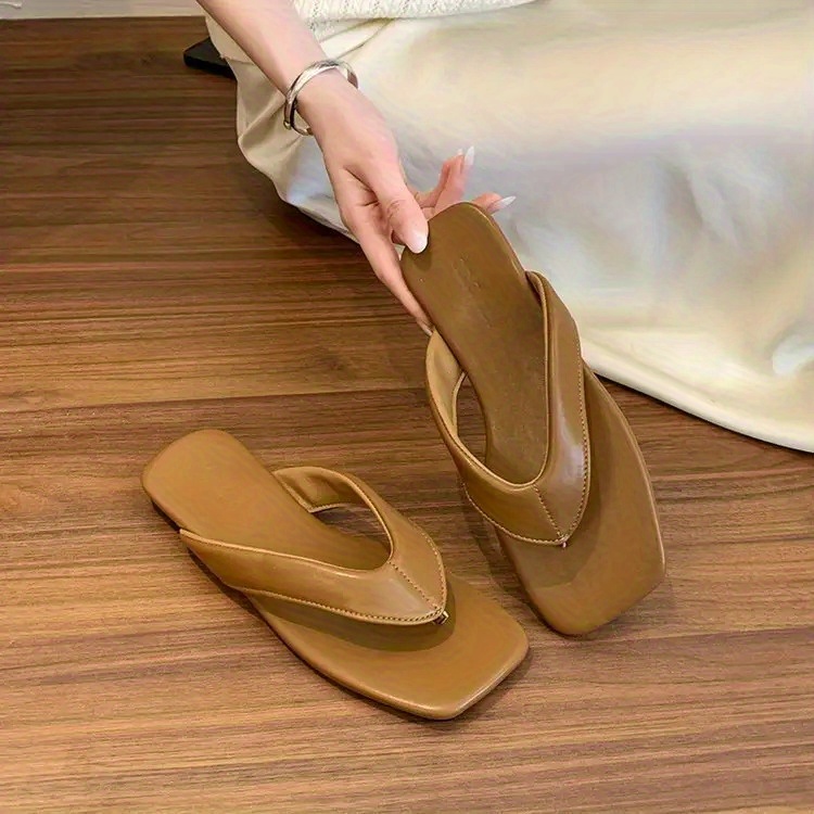 womens non   flops lightweight soft sole slip on shoes with cushioned pu outsole slip resistant for home beach travel   in   tan beige womens house shoes casual footwear indoor slippers opentoe style  able lining   slippers   Product details 25
