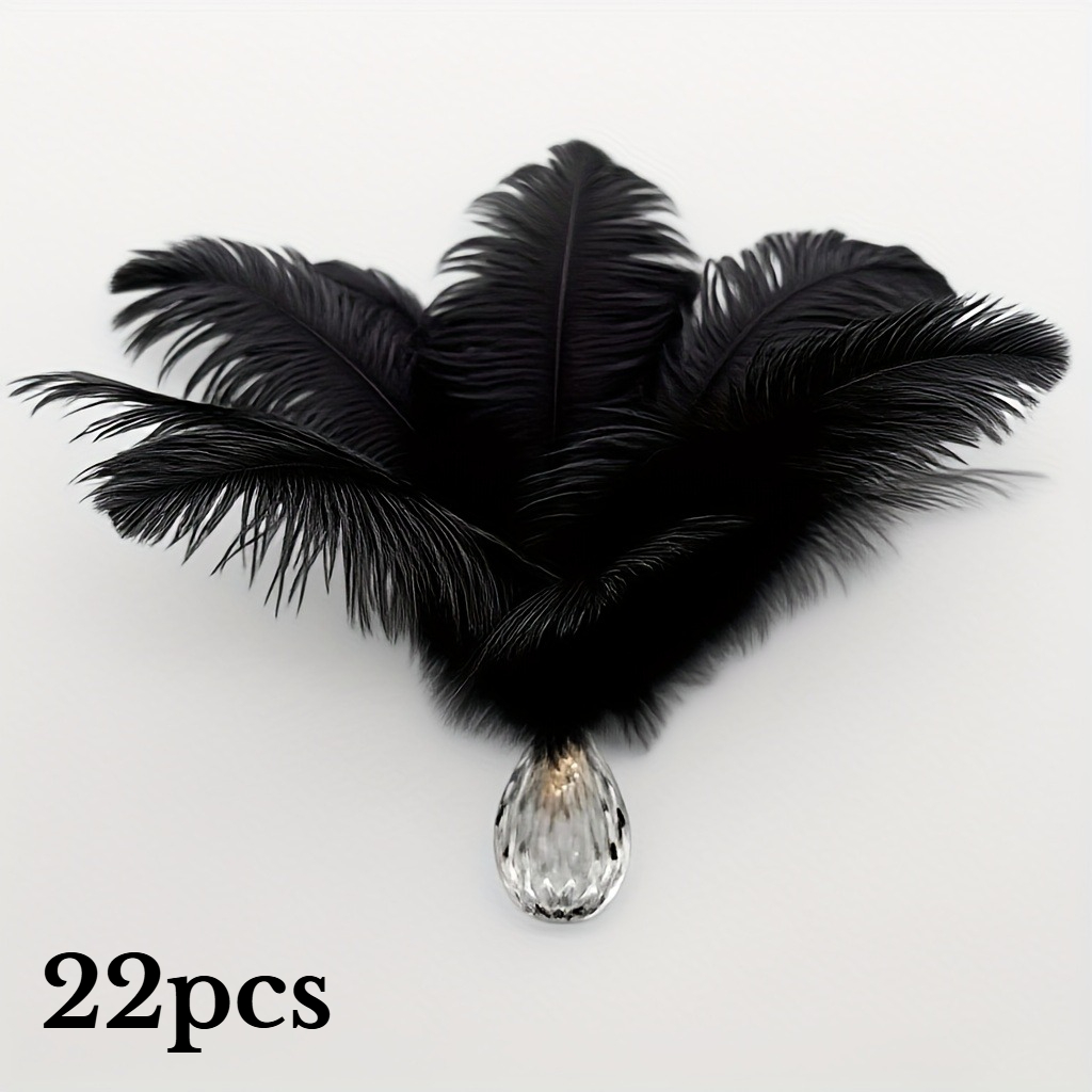 TEMU 22 pièces de plumes d' de simulation pour décoration de 8 pouces (20-25 cm) plumes d' artificielles pour fête, anniversaire, , décoration de