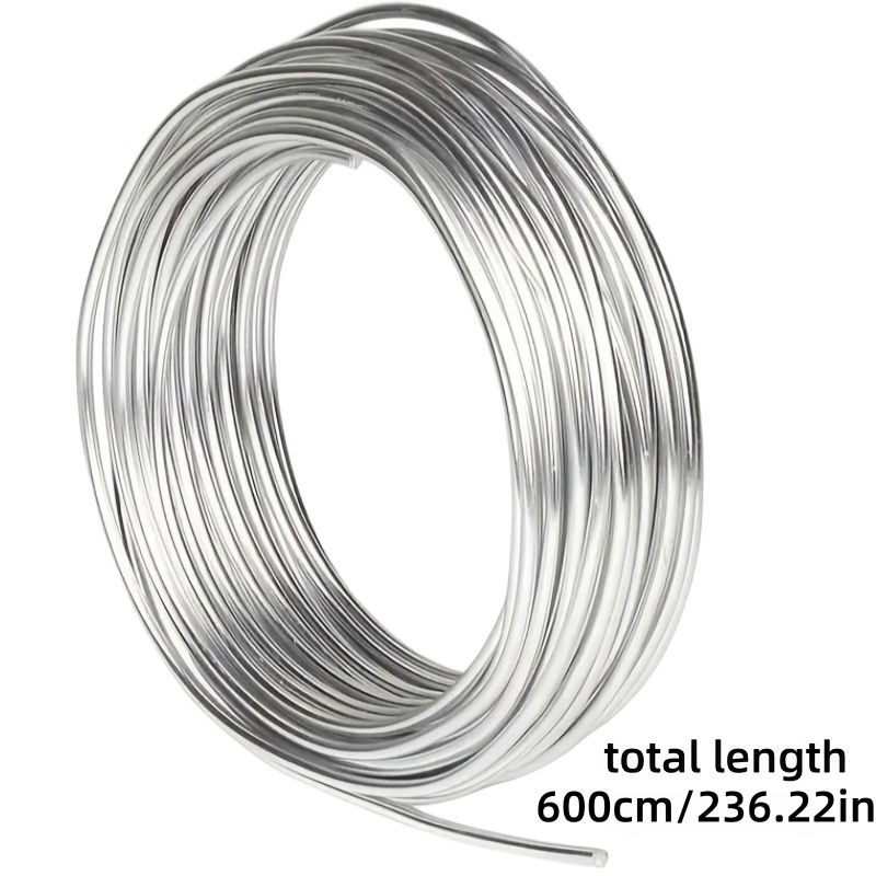 1 Roll Of 236.22-inch Long Crochet Malleable Wire, With A Transparent Coating, Flexible 3mm Thick, Suitable For Hand-knitting Shaping, Wreath Jewelry Making, And Crafts
