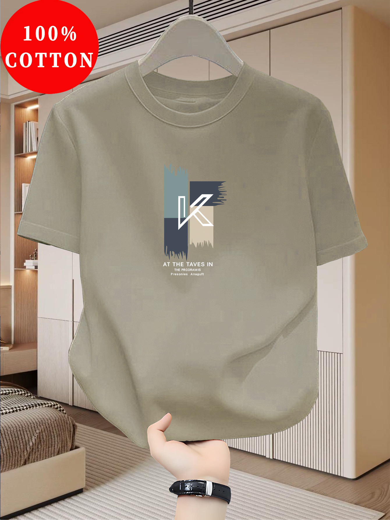 t-shirt homme 100% coton, col rond manches courtes décontracté, respirant et absorbant lhumidité pour loisirs en extérieur 0
