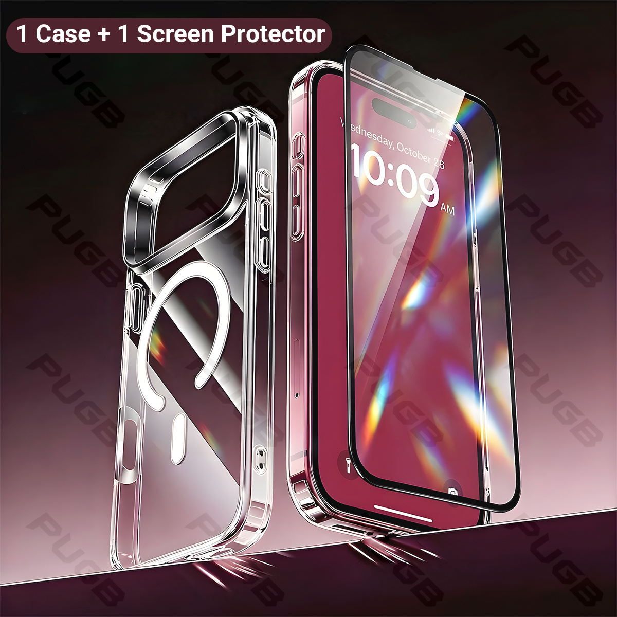 TEMU Phone Case - Luxury Transparent Magnetic Wireless Charging Phone Case For Iphone 13 17 18 Pro Max Promax 18pro 18promax Universal For Men Women,
