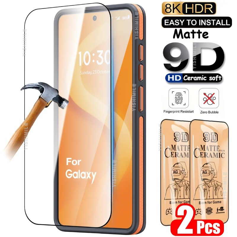 TEMU 2pcs Ultra Hd Screen Protector, Ceramic Frosted Soft Film, Suitable For For Galaxy A06 A07 A15 A16 A17 A25 A26 A34 A35 A36 A54 A55 A56 A57 A37