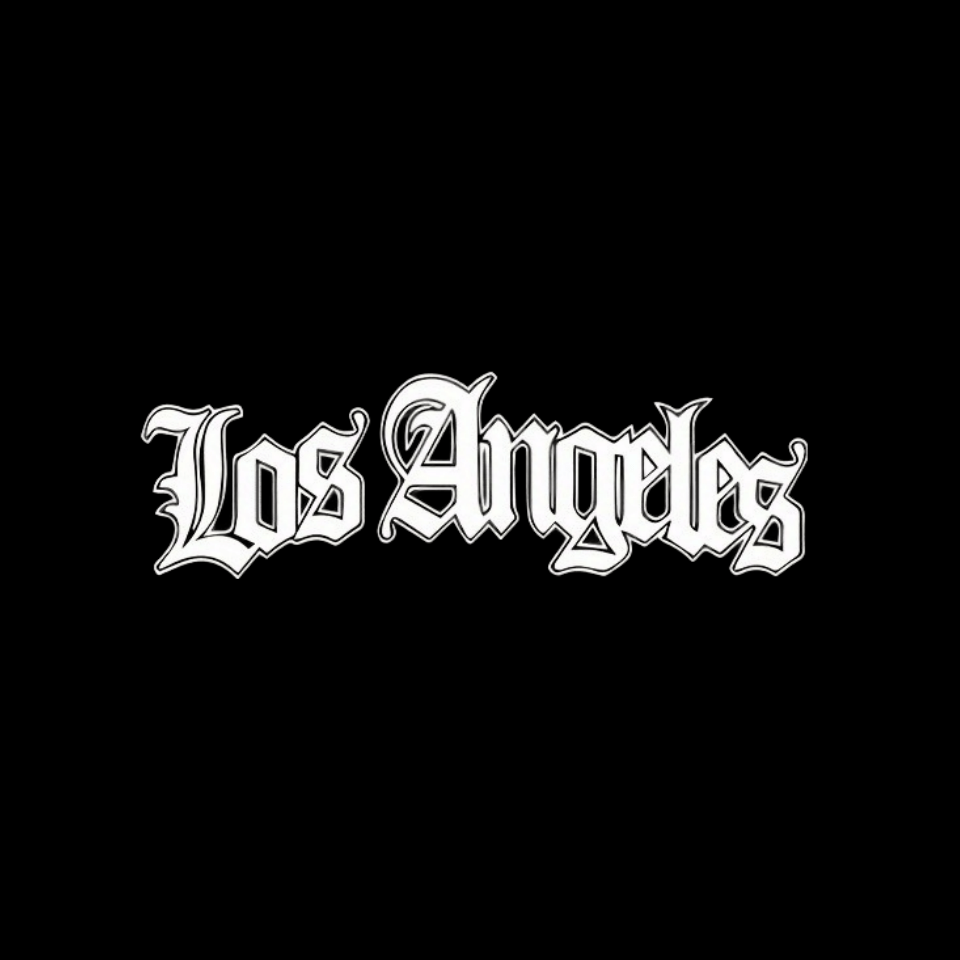 TEMU 1pc Los Angeles Iron-on Patch, White, Polyester, T-shirt, Jeans, Backpack Decoration, Washable Heat Transfer Sticker, Suitable For Sewing,