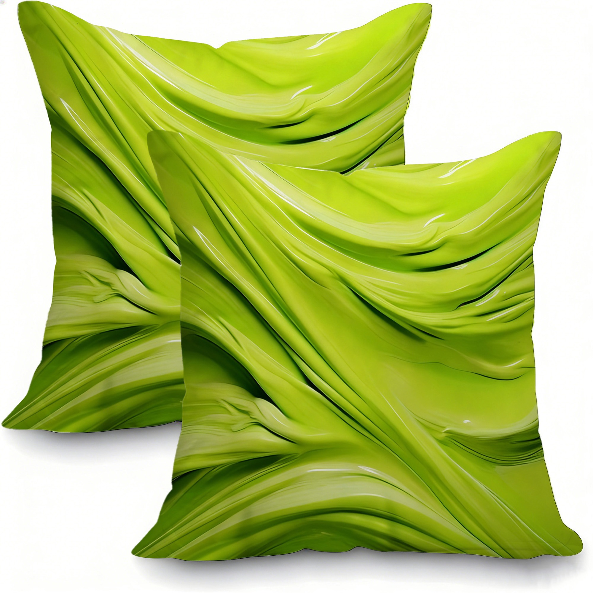TEMU 2d 2pcs Fluid Abstract Pillowcases, Optional, Fabric, Single-sided Print, Pillow Insert Not Included, Machine Washable, Zipper Closure. Gradient