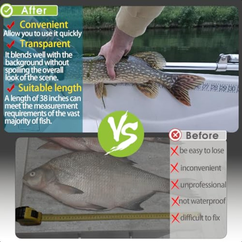 waterproof fish measuring tape transparent boat ruler Temu