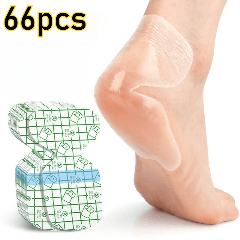 Image of Invisible Moisture-proof Heel Pads 66-pack Heel Protection Foot Care Essential Detailed Non-slip Durable Daily Use Suitable For
