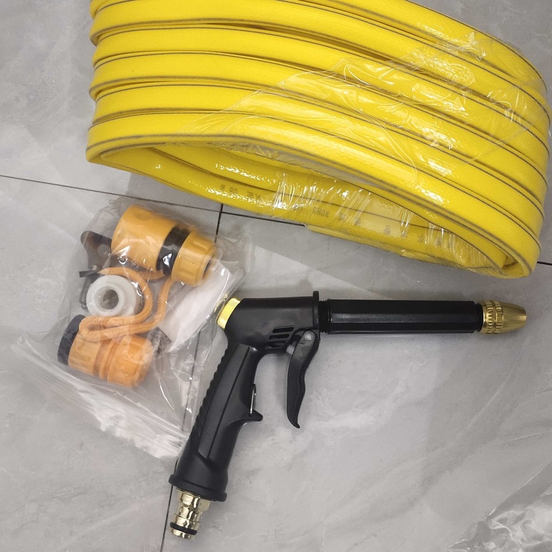 TEMU High-pressure Water Gun Set With 5pcs Additions, 10m Hose And 3pcs Connectors, Adjustable 360° Nozzle, Ergonomic Leak-proof Design, Suitable For