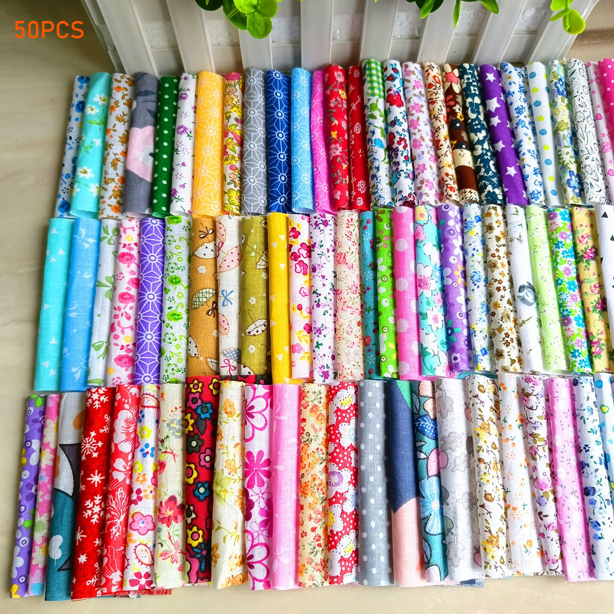 TEMU 50 pièces de carrés de tissu tissés à , 3,9 x 3,9 pouces (10 cm x 10 cm), ensemble de blocs de tissu prédécoupés, idéal pour les projets de