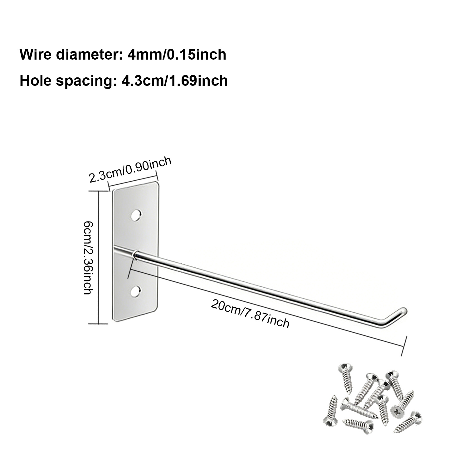 TEMU 5pcs Wall Mounted Nail Hooks, Jewelry Display Hooks, Perforated Plate Hooks, Single Line Hooks, Steel Hardware Tools, Hammer Pliers, Wall Hooks,