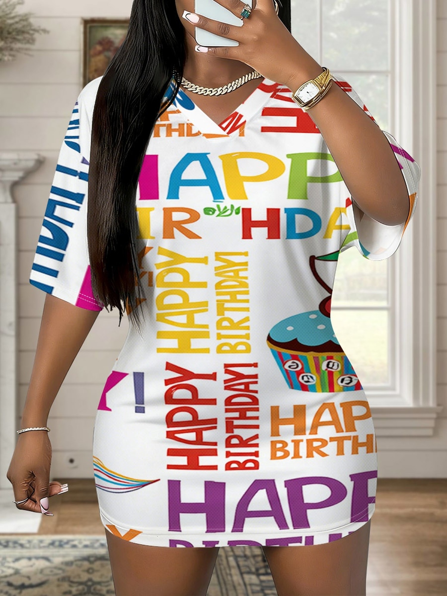 happy birthday dress sold on Temu United States