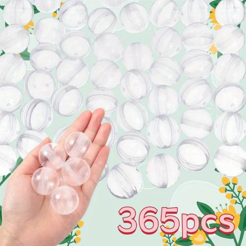 365pcs Clear Empty Round Capsules Vending Machine Capsules 2.79cm Plastic Machine Containers for Party Favor Prize