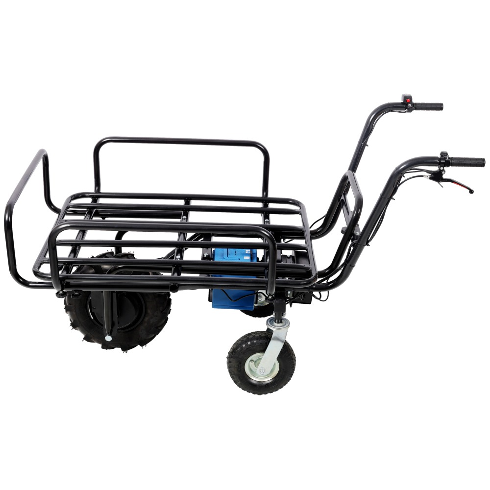 24v   350w electric transportation cart 265lbs load utility garden dump cart with metal handle and 16   heavy duty yard lawn wagon for   outdoor gardening cargo transport Product details 3