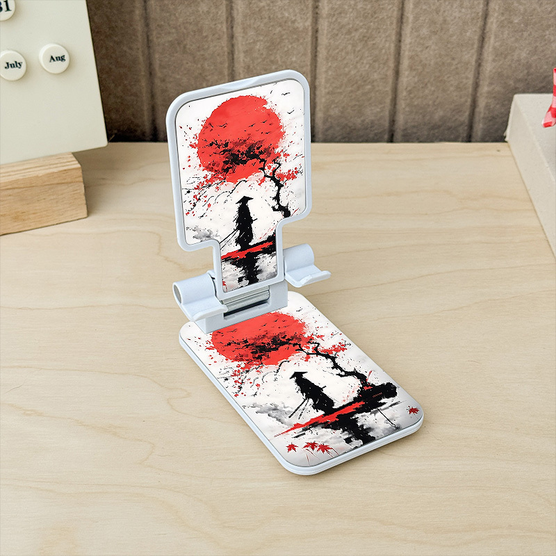 TEMU 1pc Support Téléphone Portable Télescopique Motif Rouge, Adapté à Tous les Téléphones, Réglable , Pliable, Portable, Support -Dérapant Stable,