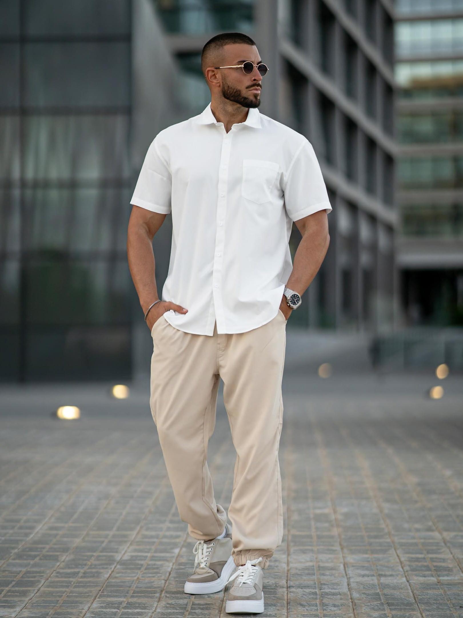 100 polyester short sleeve dress shirts polyester dress shirts 100% Polyester Short Sleeve Zipper Black Uniform  Shirt S