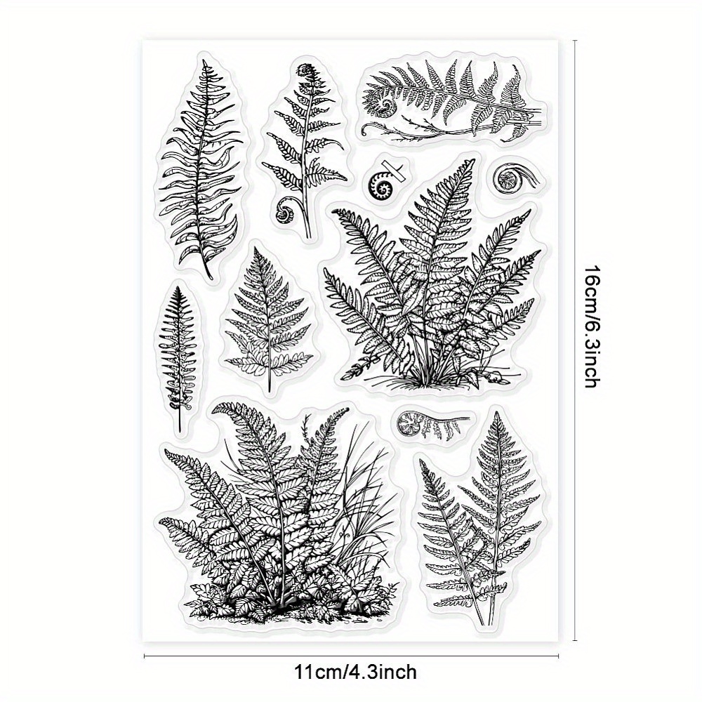 1sheet Pvc Plastic Clear Stamps For Scrapbooking Photo Album Cards Making Pteridophyta 160x110x3mm Craft Supplies Stickers Handmade Kit