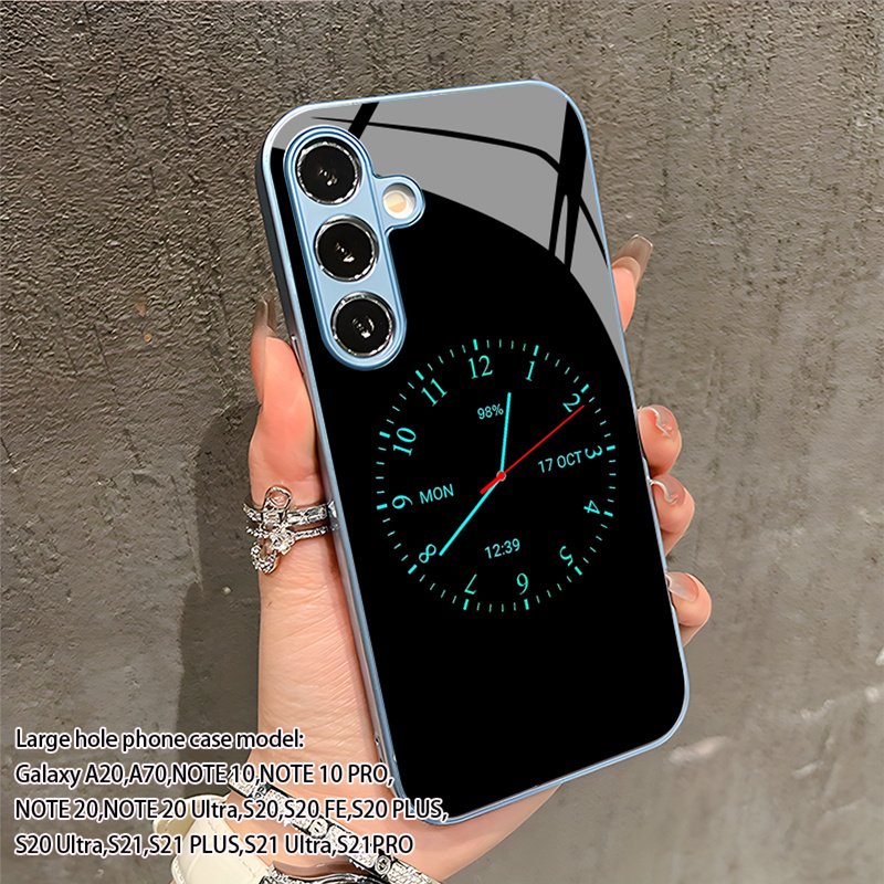 TEMU Phone Case: Digital Display Wallpaper, Tempered Glass Luxury Model With , For Galaxy S26, S26 Plus, S26 Ultra, S25, S24, S23 Fe, S22 , A54, A53,