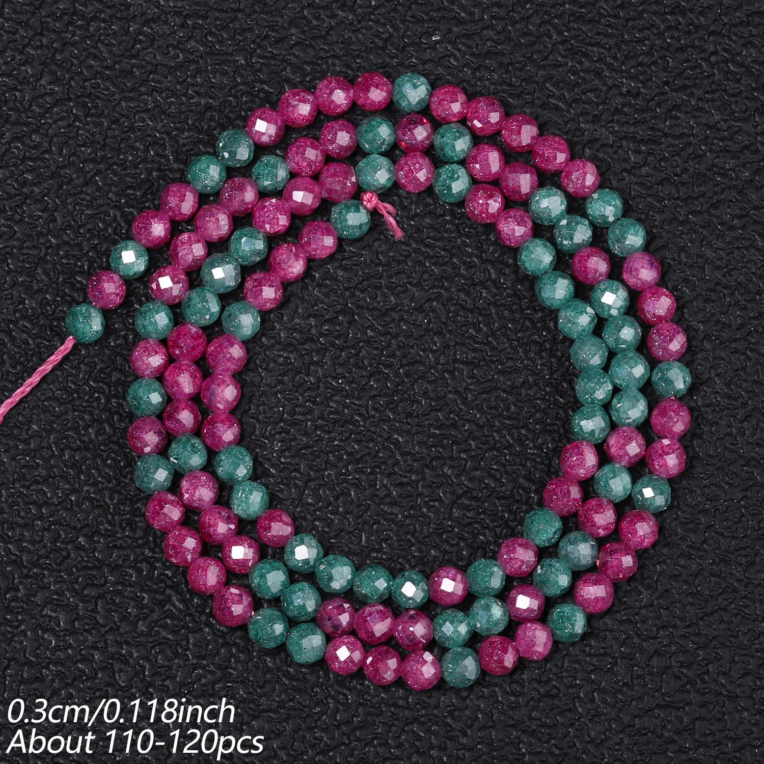 TEMU 2/3mm Natural Stone Mixed Color Beads Gorgeous Loose Beads Used For Jewelry Making Bracelets, Necklaces, Earrings Crafts Women's Gifts
