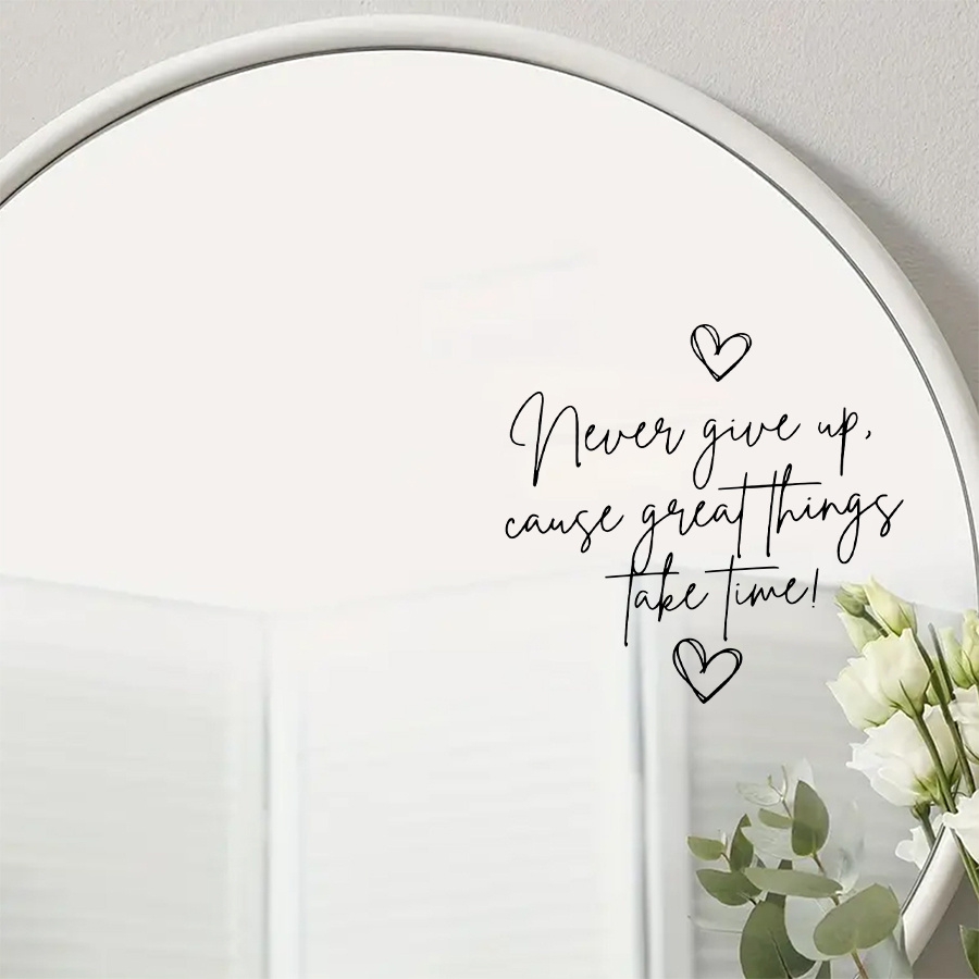 Inspirational Quote   Stickers|   Inspirational Wall Stickers, Self-    for Bedroom, Living Room, and Bathroom Decoration, Modern Semi- ,    