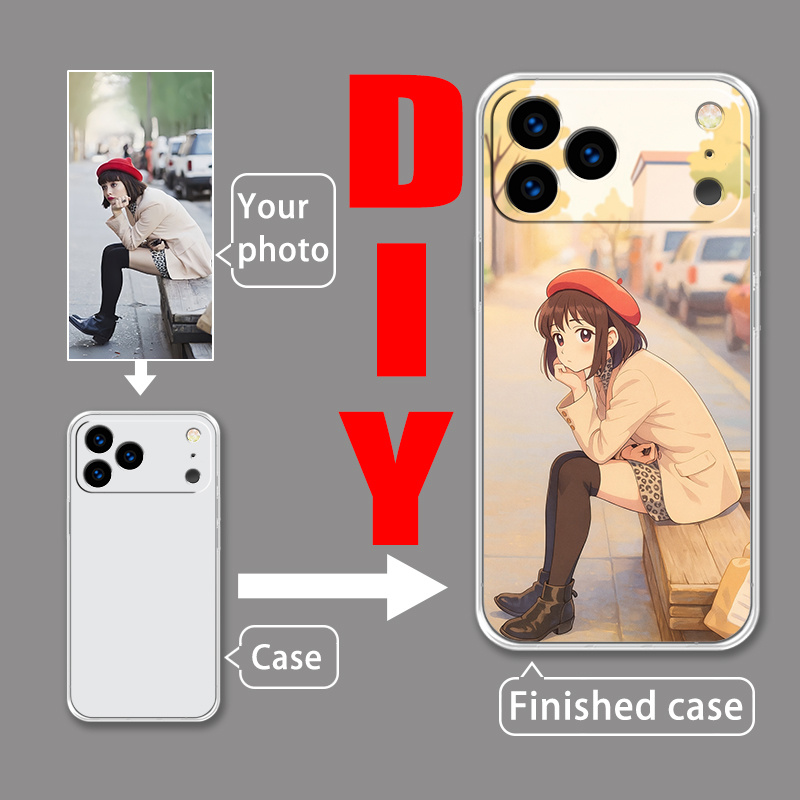 E-shop Handyhülle: Foto wird Anime DIY Anpassbare Transparente Handyhülle Passend für