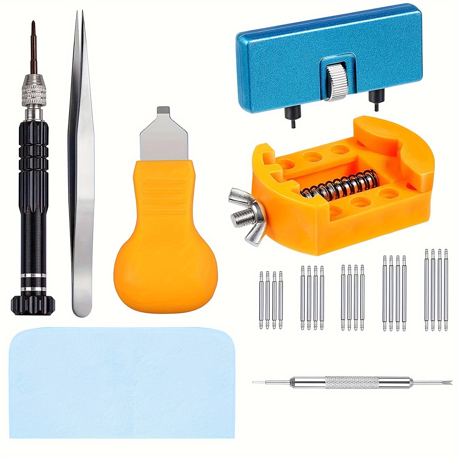 TEMU 32pcs Watch Repair Set, Including, Screwdriver, Wrench- Remover, Watch Opener, Watch Bezel And Tweezers- Made Of Stainless Steel, No