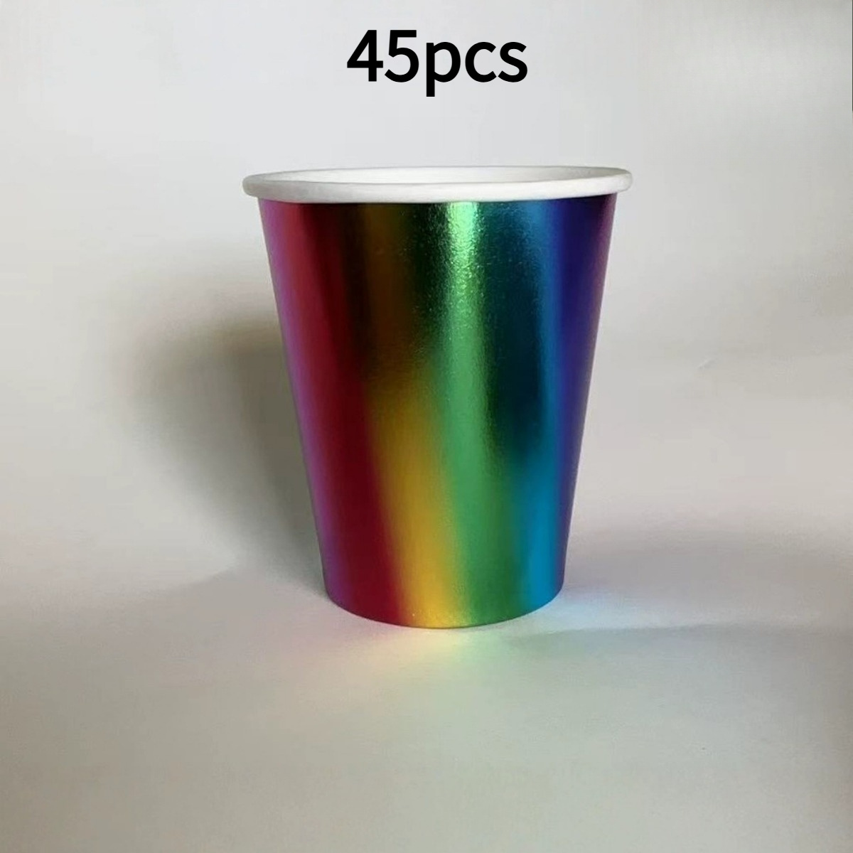 45pcs, Multicolor/rainbow/metallic, Stackable Cups Tumblers, Rainbow For Camping Restaurant