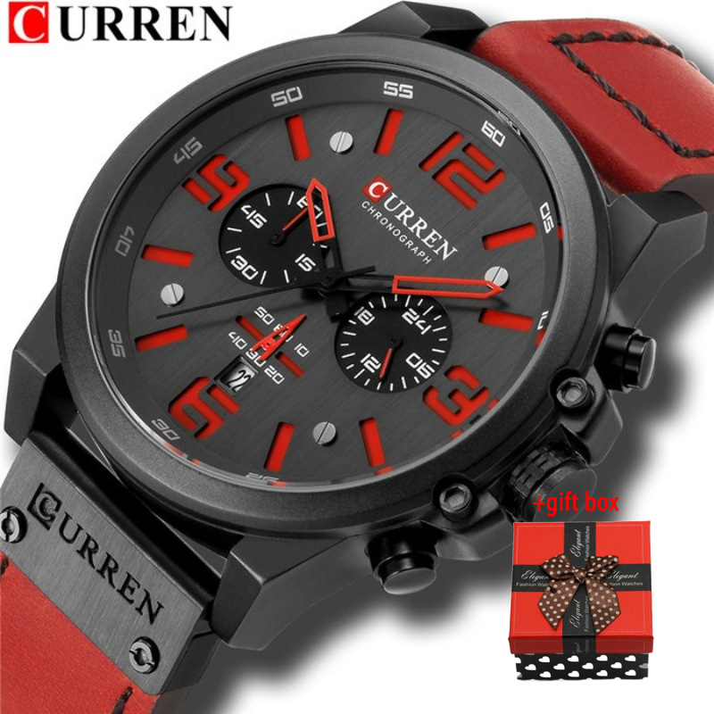 Image of Original Multifunctional Sports Watch, 3 Eye 6 Needle Multifunctional Dial, Date Window, Soft Faux Leather Strap, College For , Non Mechanical Watch, Motorcycle Riding Watch, Christmas, Halloween Gift