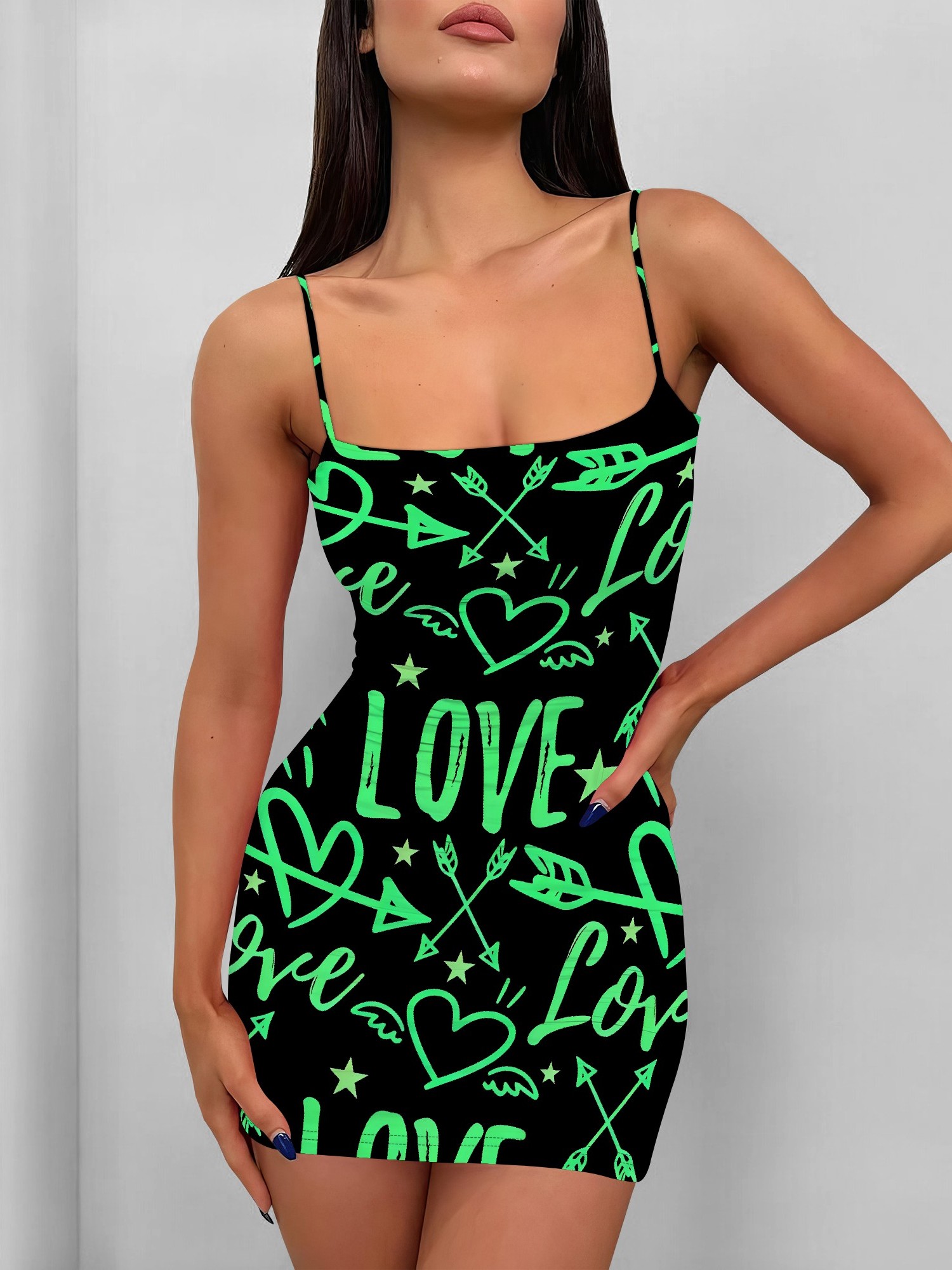 glow in the dark dress Club Exx Glow In The Dark Butterfly Print Mini Dress Open Back Neon Rainbow  Black – Dolls Kill