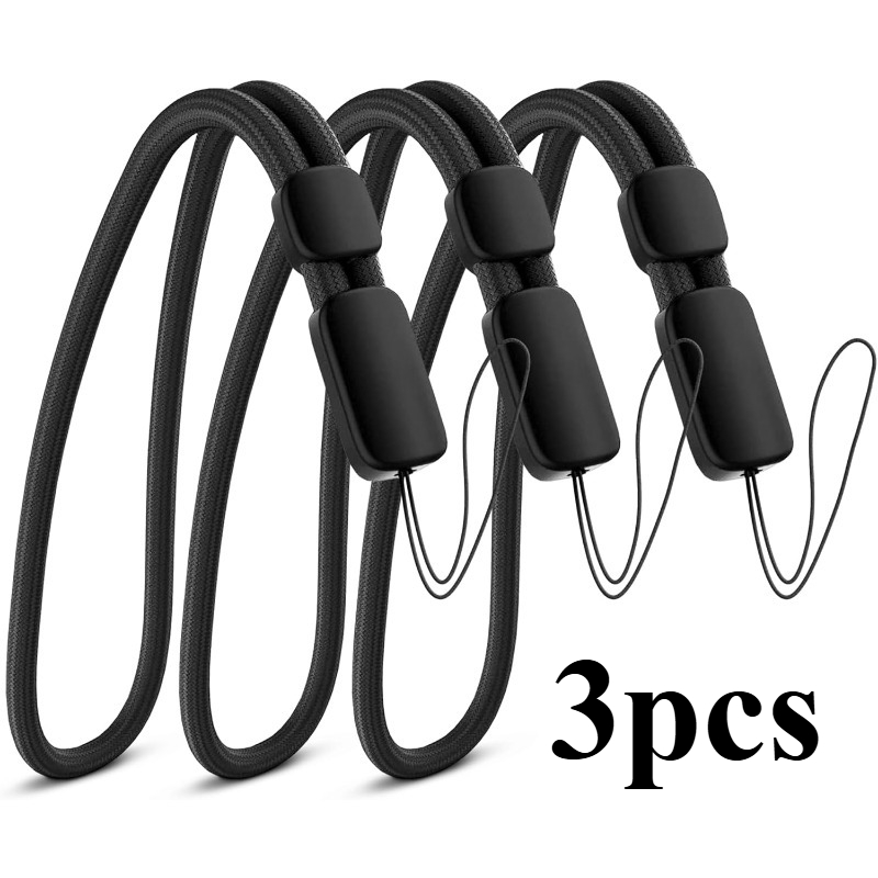 TEMU Hand Wrist Strap Lanyard, 3/9pcs Black Adjustable Lanyard Wrist Straps
