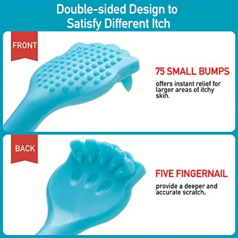 portable extendable telescopic scratcher with cat claw design 7 87 21 inch collapsible soft rubber manual massager for back scalp feet travel friendly ergonomic tool extendable back scratcher scalp massaging tool aesthetic sturdy handle grooming accessory sleek style durable construction Product details 1