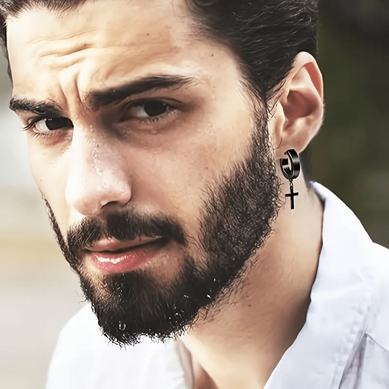 15 Pairs Stainless Steel Earrings Set for Men, Hypoallergenic