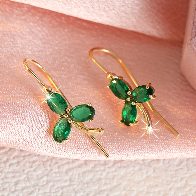 Literary Fresh Clover Shaped Earrings for Women