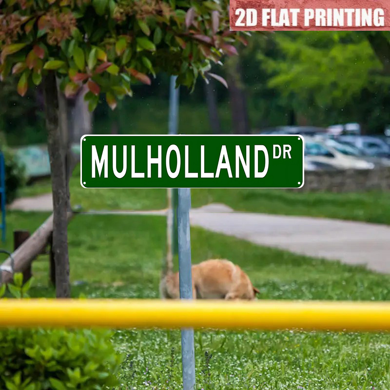 TEMU 2d Flat, 1pc Aluminum Decorative Sign, "mulholland", 16x4 Inches / 40cm X 10cm, Vintage Metal Sign, Decor, Suitable For Bathroom, Dining Room,