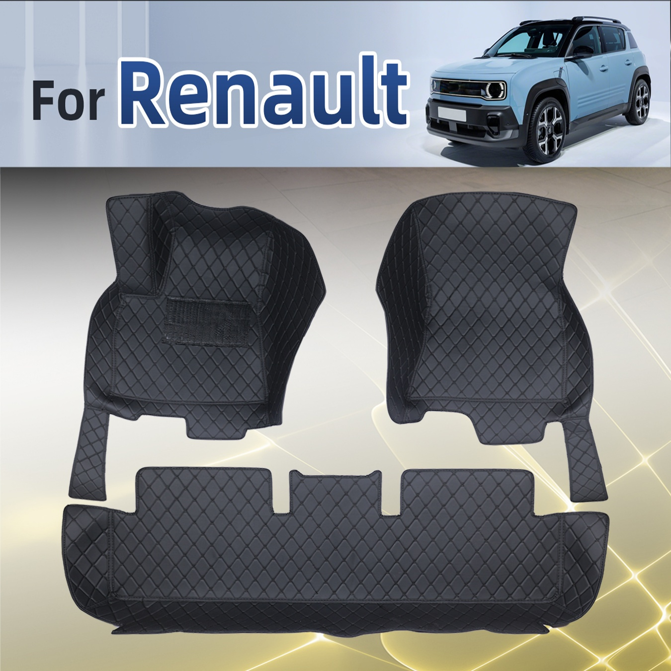 TEMU Floor Mats Fit For Renault For Grandscenic Talismanluxury Car Floor Mats Left-hand Drive, Interior Protection, Car Interior Accessory| Reduce