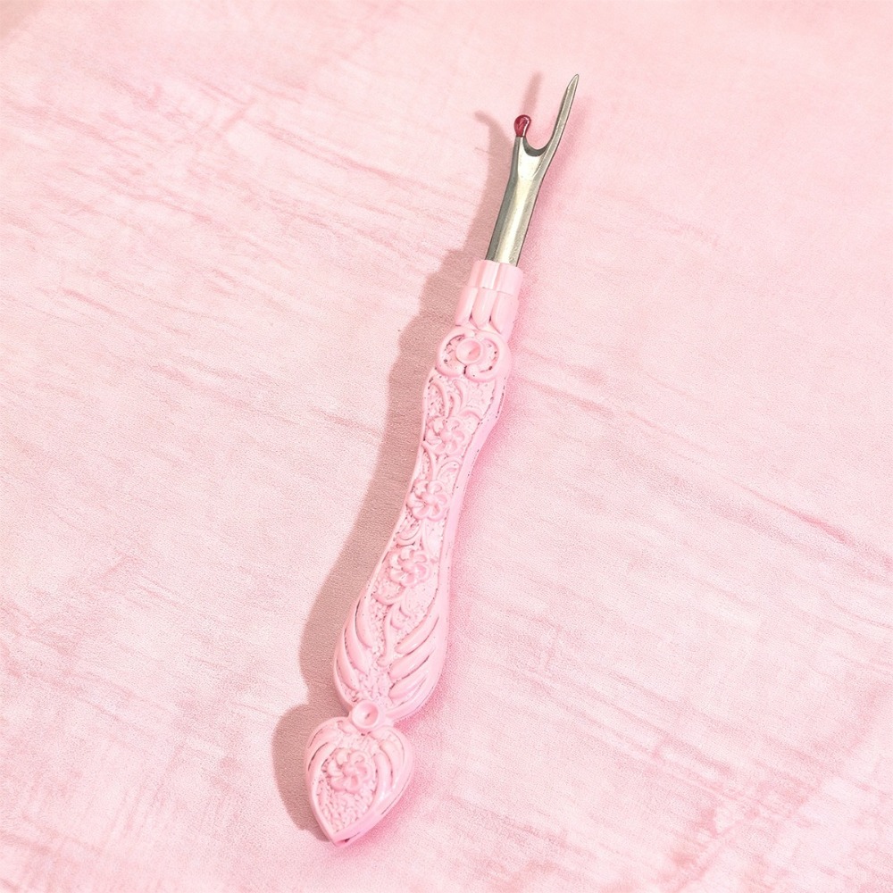 TEMU Fancy Sewing Ergonomic Seam Ripper - 1pc Decorative Handle Unpicker With Steel Blade, Grip For Sewing, Quilting, Craft Projects, Easy Thread