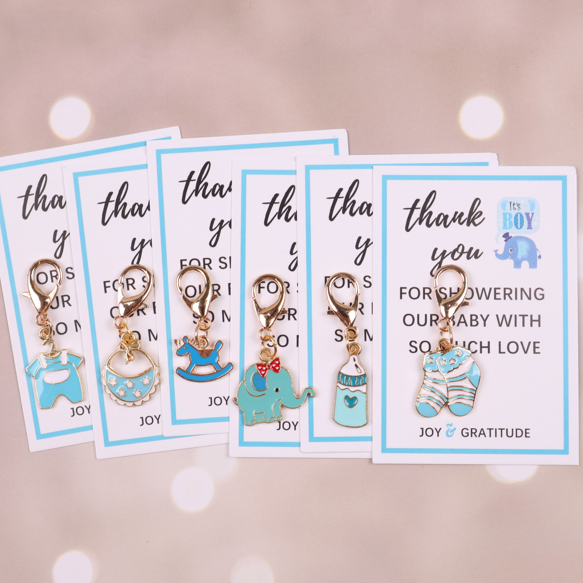 TEMU Regalo para Ella/Él 6 piezas, Set de Regalo para Baby Shower de 12 piezas, Tarjeta de Bolsillo con Estampado de Elefante, Tarjeta de