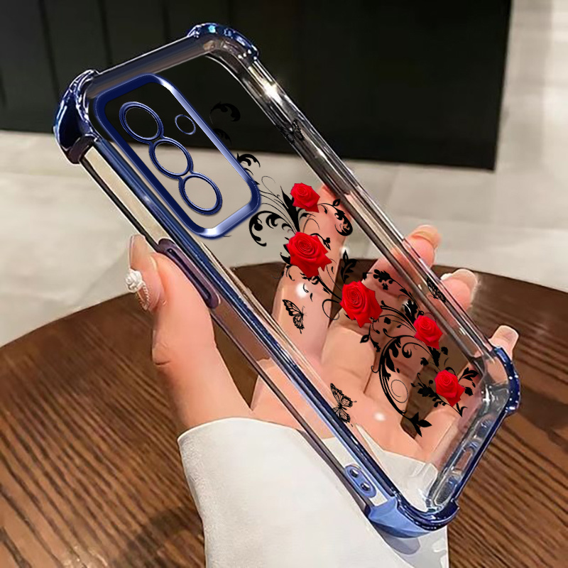 TEMU Phone Case - Compatible With For , Specifically For Galaxy A56/a36/a26/a16/a07/a06/a05 5g, This New Electroplated Transparent Tpu Shockproof
