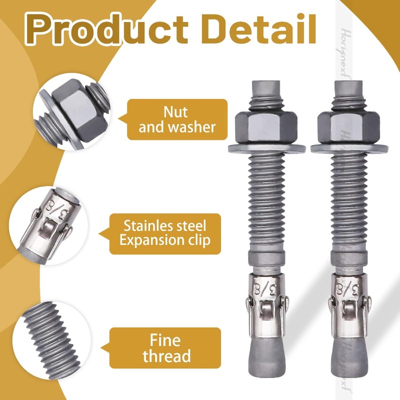 3/8 x 3 inch Wedge Anchor Galvanized Carbon Steel Expansion Screw... product image 3