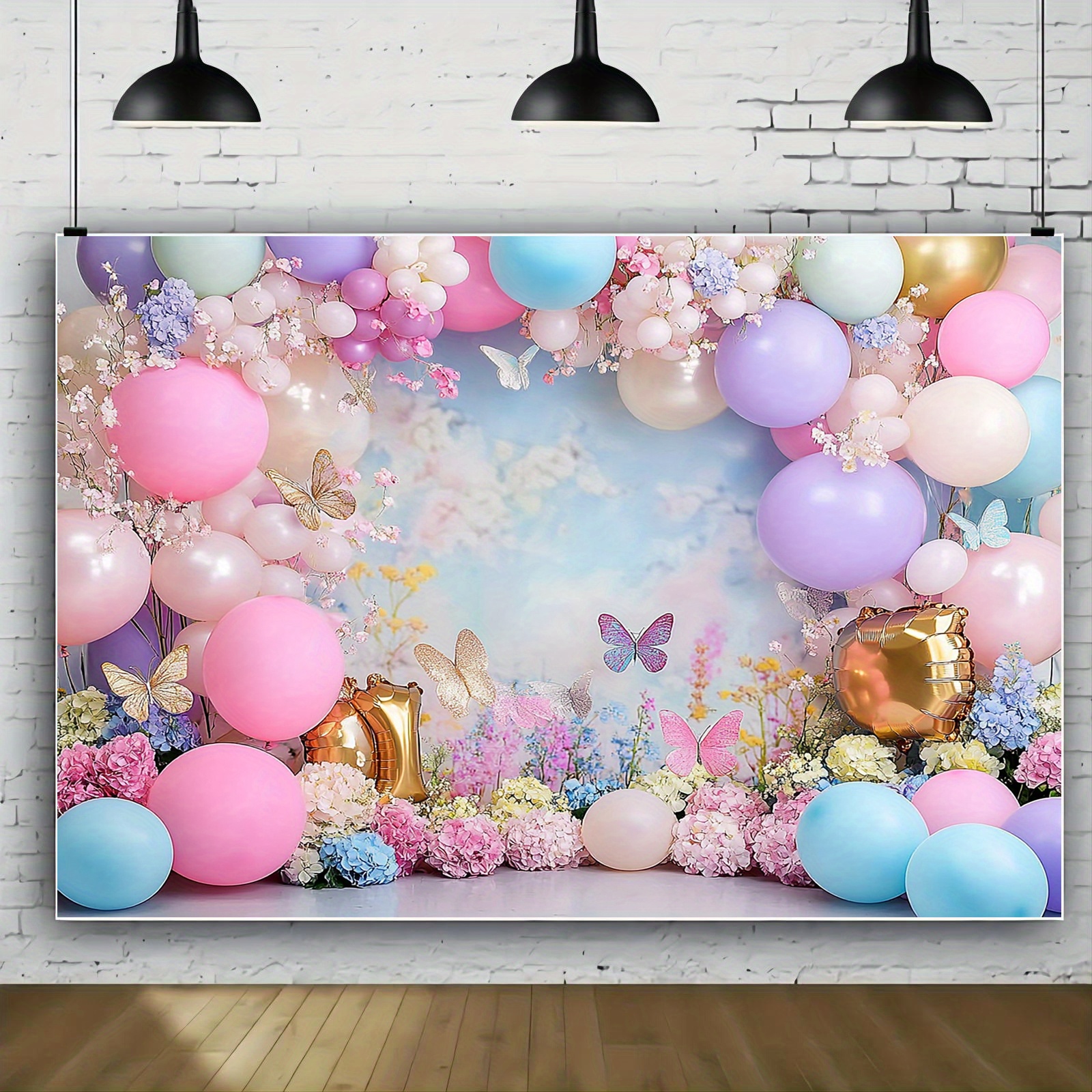 2 Personalisierte Geburtstagsbanner Mit Foto-Ballon & Stern Design – Ca. 60x180 Cm, Papier, Für Indoor