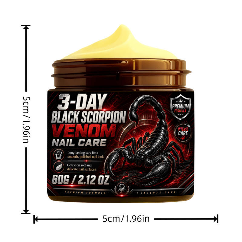 Black Venom Nail Care | Targets Discoloration, Thickening, And Damage To Surface Of Toenails And Fingernails. Provides Long-lasting 24-hour Care, With Results In Days. Suitable For All Nail Types