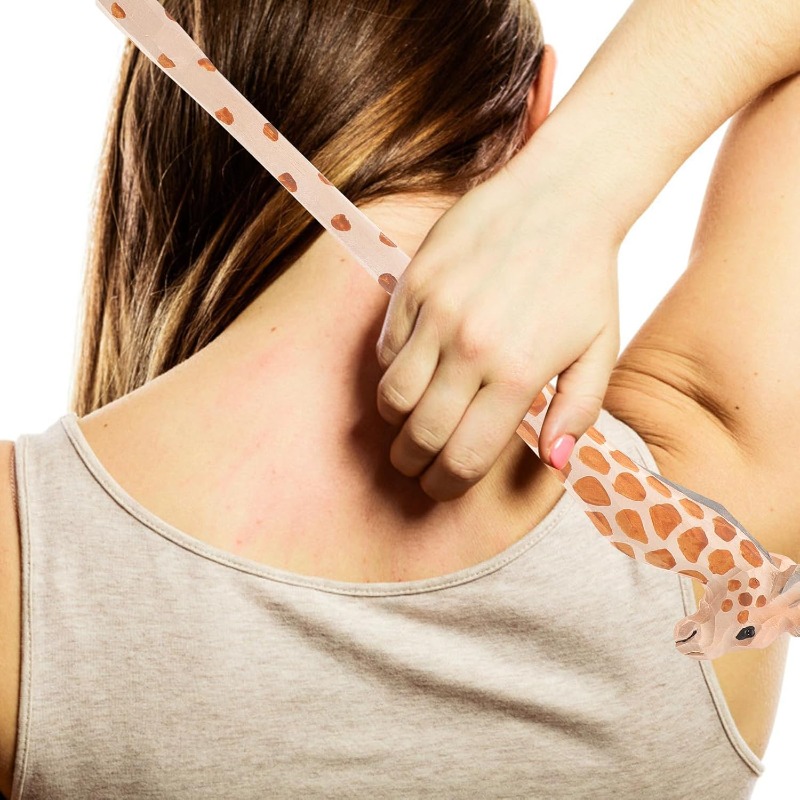 ergonomic giraffe shaped back scratcher massager 14 96 long portable wooden body relaxation tool with durable composite material multi functional for back head   hands body   ideal gift for adults seniors mom dad travel   Product details 7
