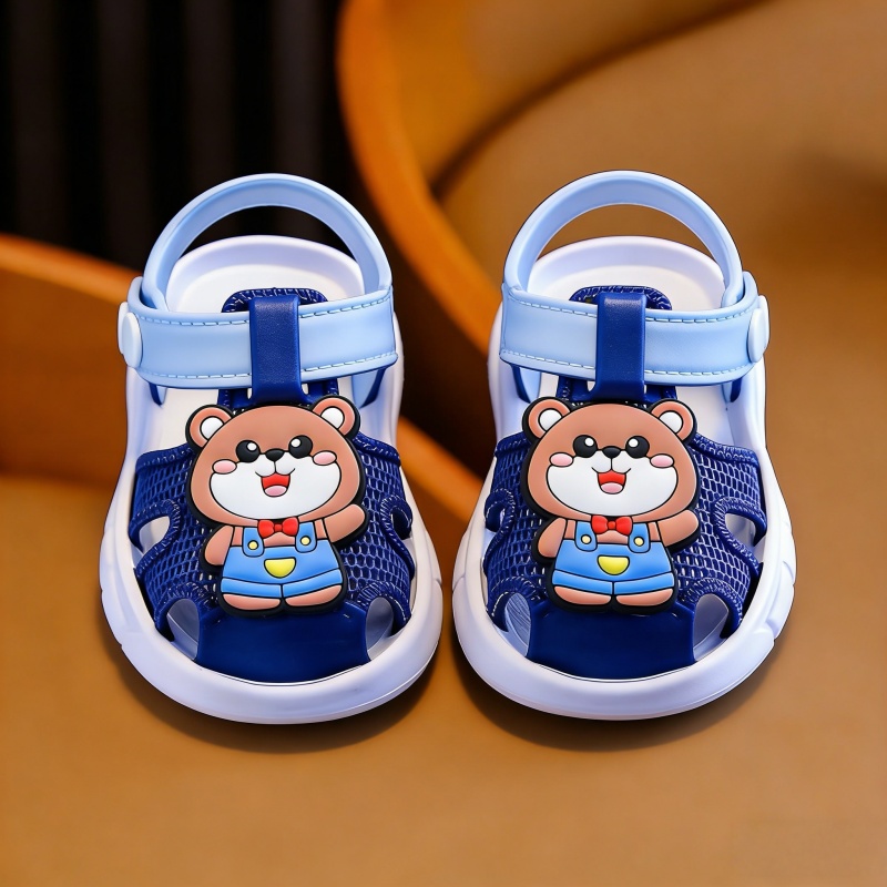TEMU Sandales d'été pour bébés garçons et filles, chaussures à bout fermé à semelle souple pour nourrissons et tout-